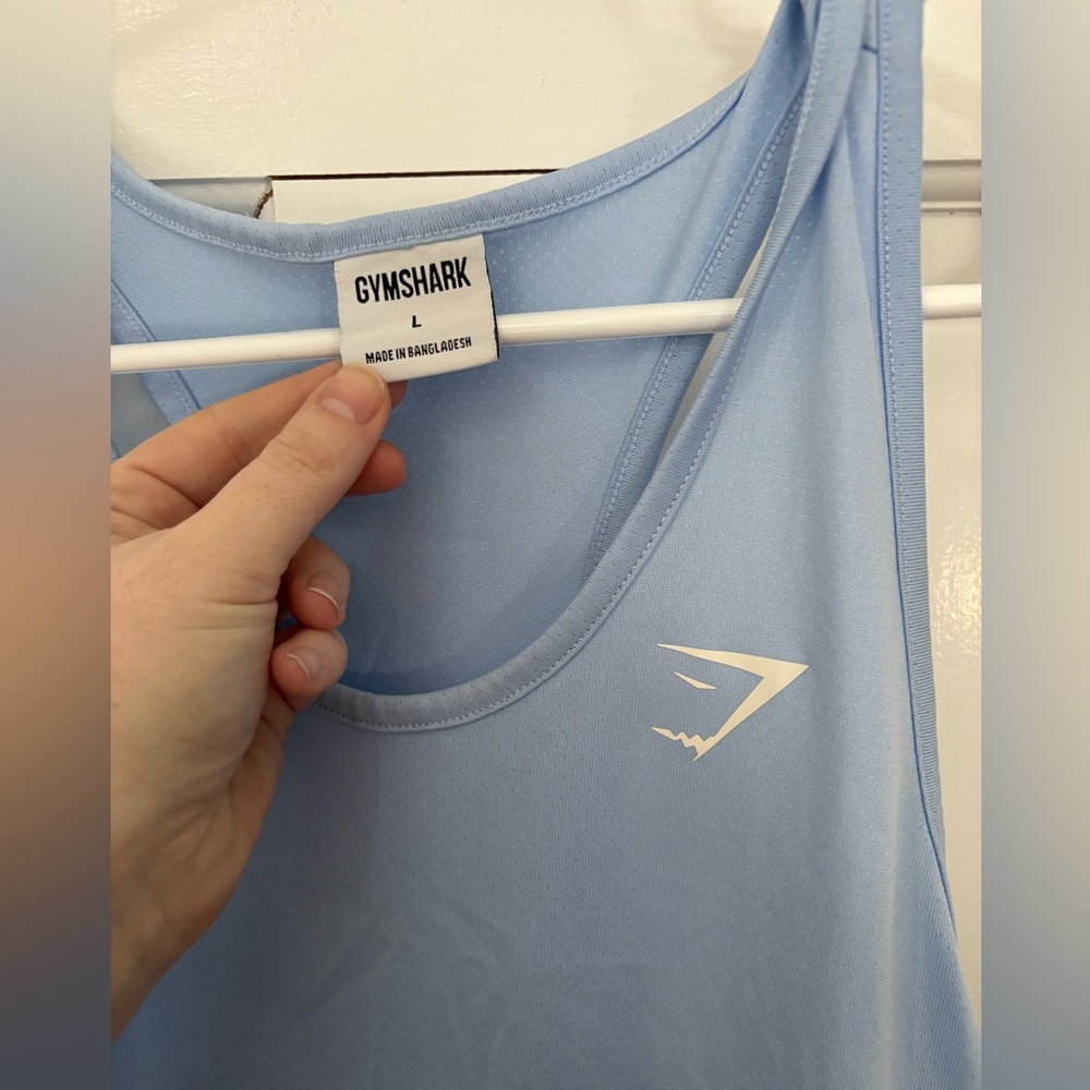 Gymshark Light Blue Periwinkle Racerback Tank Top, Women’s Size Large (L) - Picture 3 of 3